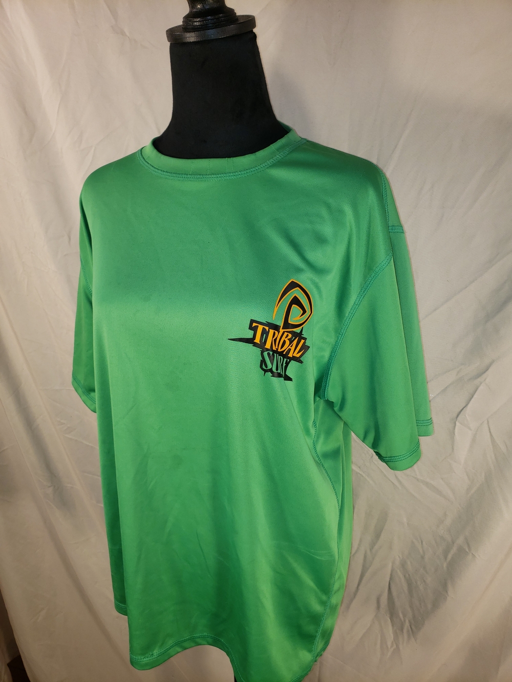 Tribal Men’s Bright Green Short Sleeve Logo Tee - L